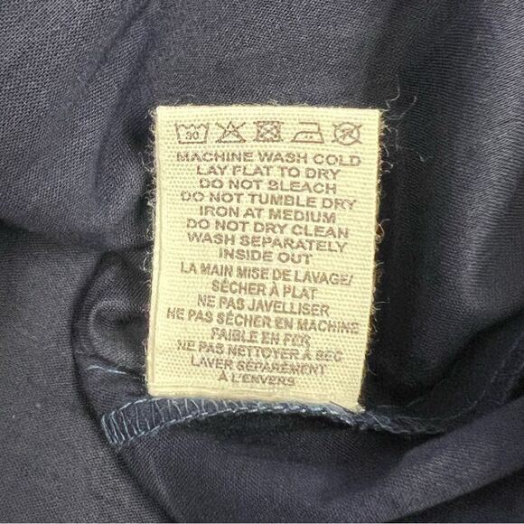 Maisie Riviera Smocked Bodice Midi Dress – Navy/Ivory Geo | Size Large - Picture 10 of 11